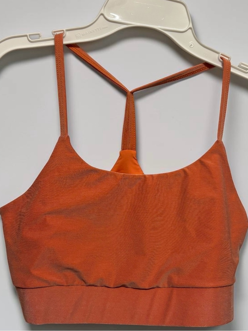 NWT TWENTY Montreal Coral Orange Strappy Racerback Bra Cami Top Size M